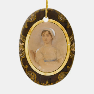 Jane Austen-Porträtverzierung Keramikornament