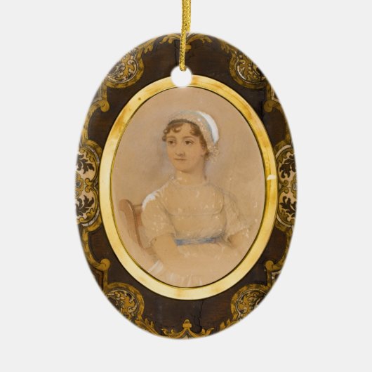 Jane Austen-Porträtverzierung Keramikornament (Vorne)