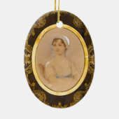 Jane Austen-Porträtverzierung Keramikornament (Hinten)