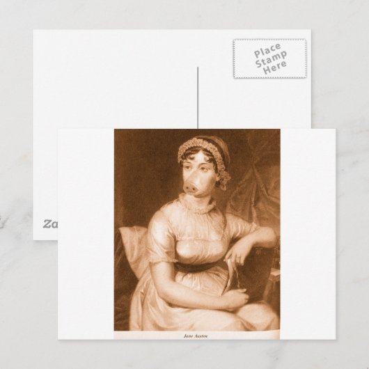 Jane Austen Postkarte (Vorne/Hinten)