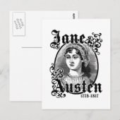 Jane Austen Postkarte (Vorne/Hinten)