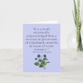 Jane Austen Pride and Prejudice Anniversary Card Karte (Vorderseite)
