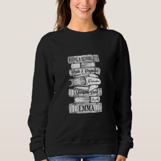 Jane Austen Pride and Prejudice & Mr. Darcy Book S Sweatshirt