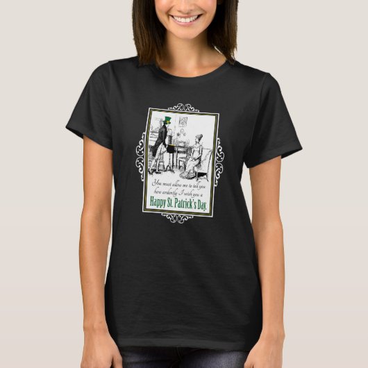 Jane Austen Pride and Prejudice St Patricks Day T-Shirt (Vorderseite)