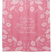 Jane Austen Pride & Prejudice Blumenkoffer Duschvorhang (Vorderseite)