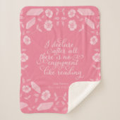 Jane Austen Pride & Prejudice Blumenkoffer Sherpadecke (Vorderseite)
