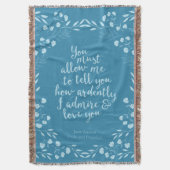 Jane Austen Pride und Prejudice Floral Liebe Decke (Vorderseite Vertikal)