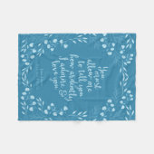 Jane Austen Pride und Prejudice Floral Liebe Fleecedecke (Vorderseite (Horizontal))