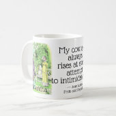 Jane Austen Pride und Prejudice Funny Book Zitat Kaffeetasse (Vorderseite Links)