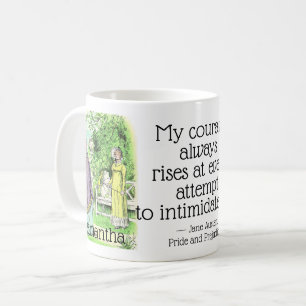 Jane Austen Pride und Prejudice Funny Book Zitat Kaffeetasse