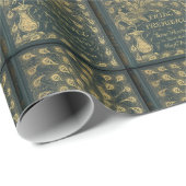 Jane Austen Pride und Prejudice Pfauenbuchdeckung Geschenkpapier (Rolleneckpunkt)