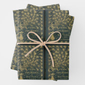 Jane Austen Pride und Prejudice Pfauenbuchdeckung Geschenkpapier Set (Beispiel)
