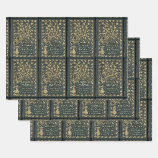 Jane Austen Pride und Prejudice Pfauenbuchdeckung Geschenkpapier Set (Set)