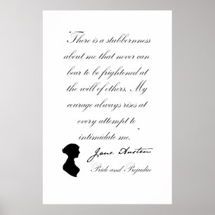 Jane Austen Pride und Prejudice Zitat Poster