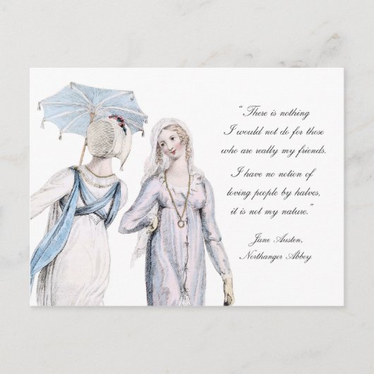 Jane Austen Quotation Friends Friendship Postcard Postkarte (Vorderseite)