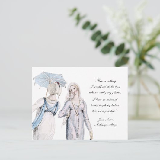 Jane Austen Quotation Friends Friendship Postcard Postkarte (Stehend Vorderseite)