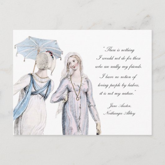 Jane Austen Quotation Friends Friendship Postcard Postkarte (Vorderseite)