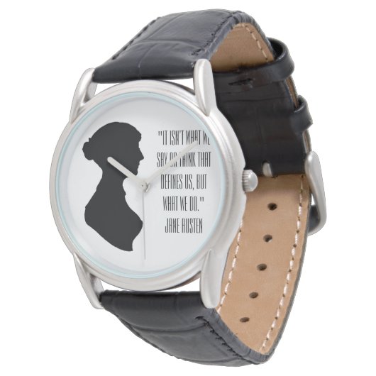 Jane Austen quote Armbanduhr (Schrägansicht)