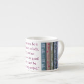 Jane Austen Quote (Burgundy) Espressotasse (Vorderseite Rechts)