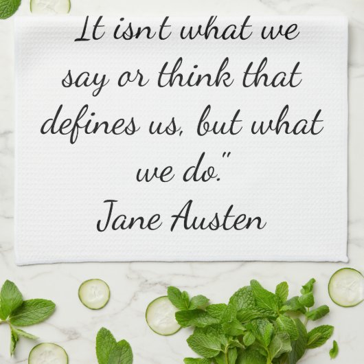 Jane Austen quote Geschirrtuch (Gefaltet)