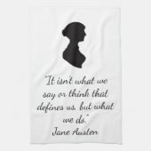 Jane Austen quote Geschirrtuch (Vertikal)