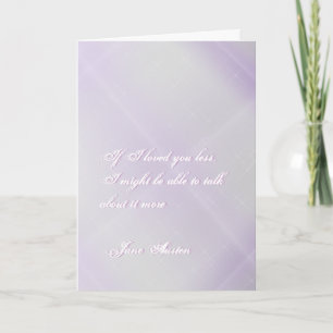 Jane Austen Quote Grußkarte ZURÜCKGEGANGEN Feiertagskarte
