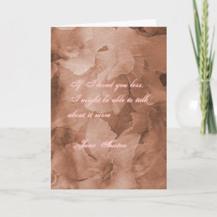 Jane Austen Quote Grußkarte ZURÜCKGEGANGEN Feiertagskarte