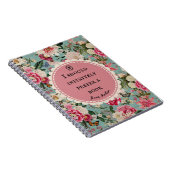 Jane Austen Quote Notebook "Prefer a Book" Notizblock (Rechte Seite)