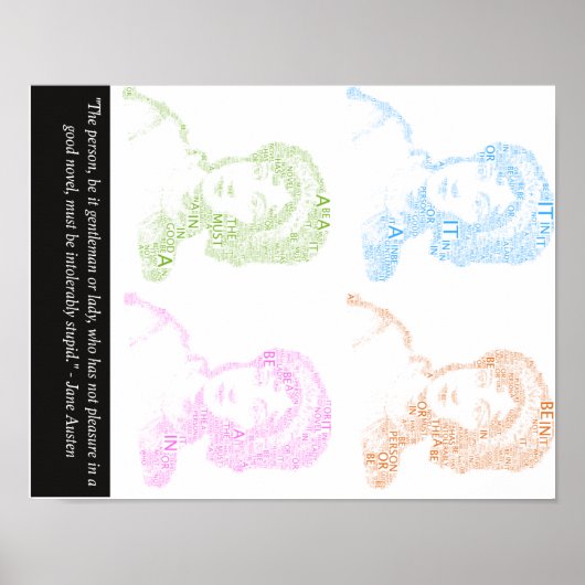 Jane Austen Quote Poster (Vorne)