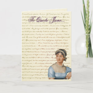 Jane Austen Quote Schreiben Sie Ihre eigene Geburt Karte