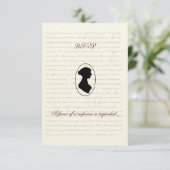 Jane Austen Regency Wedding RSVP Card (Stehend Vorderseite)