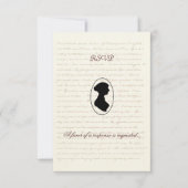 Jane Austen Regency Wedding RSVP Card Karte (Vorderseite)