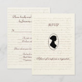 Jane Austen Regency Wedding RSVP Card Karte (Vorne/Hinten)