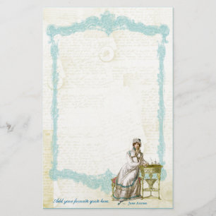 Jane Austen-Regentschafts-Gewohnheits-Briefpapier Briefpapier