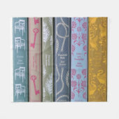 Jane Austen Roman Throw Blanket Fleecedecke (Vorderseite (Horizontal))