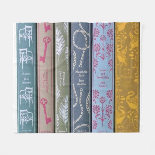 Jane Austen Roman Throw Blanket Fleecedecke (Vorderseite (Horizontal))