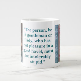 Jane-Austen-Roman-Zitat (blau) Jumbo-Tasse