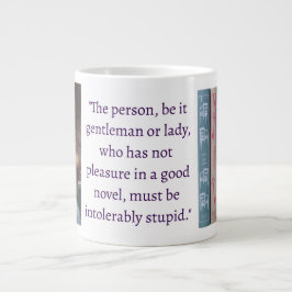 Jane-Austen-Roman-Zitat (dunkles Lila) Jumbo-Tasse