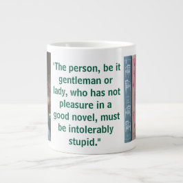 Jane-Austen-Roman-Zitat (grün) Jumbo-Tasse