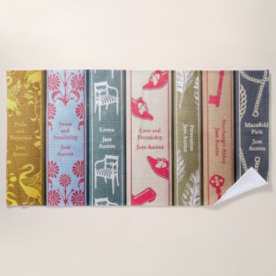 Jane Austen Romane auf einem Handtuch
