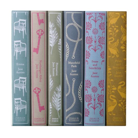 Jane-Austen-Romane Fliese (Vorderseite)