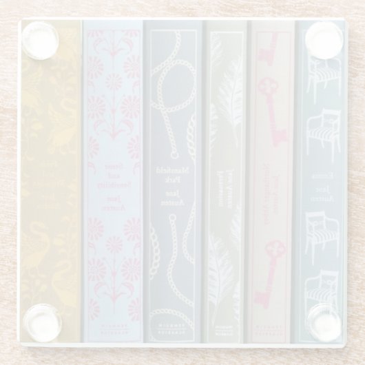 Jane Austen Romane   Glasuntersetzer (Rückseite)