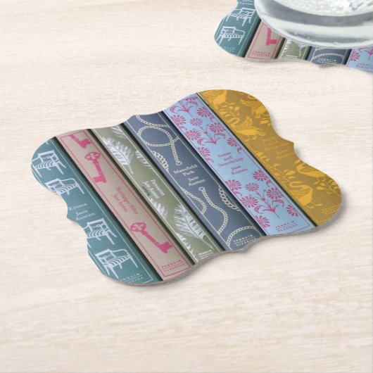 Jane Austen Romane heben Ihre Zuhause Stone Coaste Untersetzer (angewinkelt)