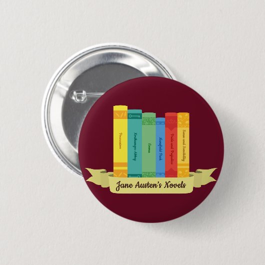 Jane Austen Romane III Button (Vorne & Hinten)