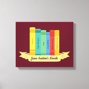 Jane Austen Romane III Leinwanddruck