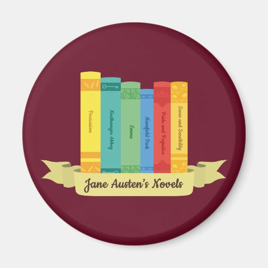 Jane Austen Romane III Magnet (Vorne)