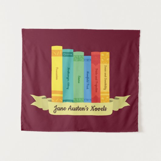 Jane Austen Romane III Wandteppich (Vorderseite (Horizontal))