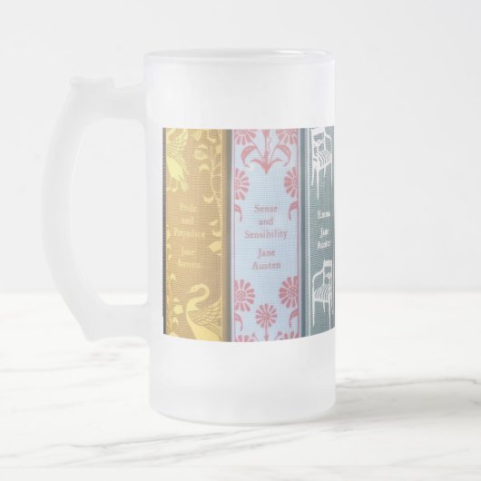 Jane-Austen-Romane Mattglas Bierglas (Links)