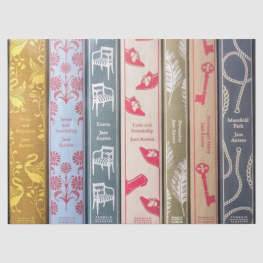 Jane-Austen-Romane Seidenpapier (Vorderseite)