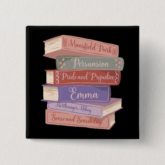 Jane Austen Romane V Button (Vorderseite)